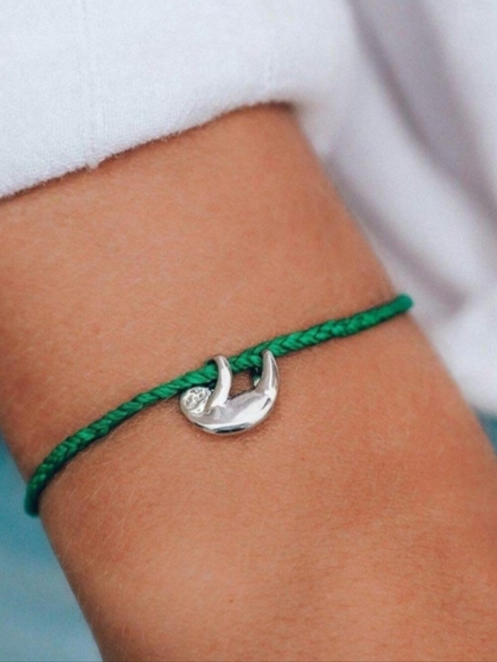 NWT Pura Vida Silver Save the Sloths Charity Wildlife Bracelet - 100% Waterproof